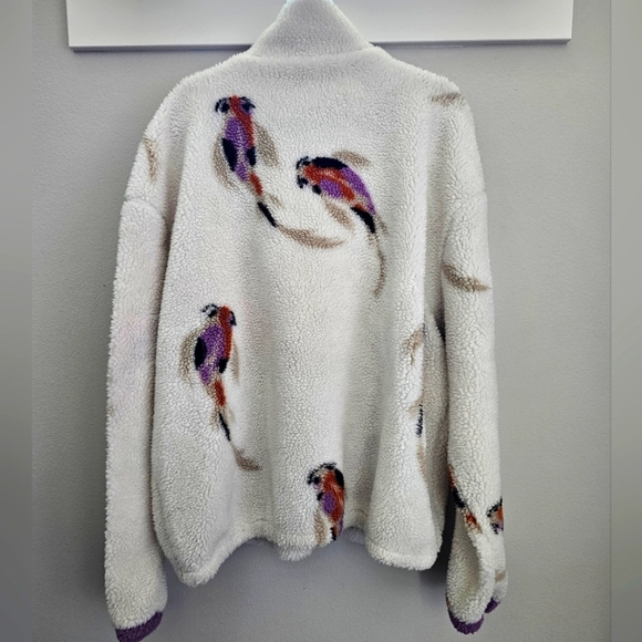 Taylor Swift Cozy White and Purple Women's Fleece 1/4 Zip Sweatshirt - Picture 6 of 8